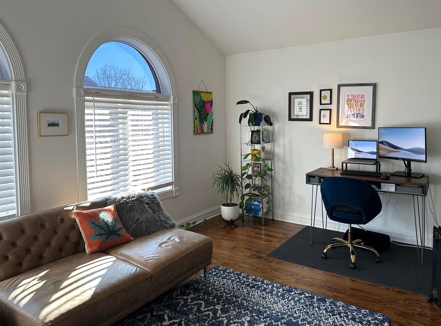 Office decluttered by Life Hack Organizing, a professional organizing service in Oak Park, IL.